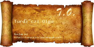 Turóczi Olga névjegykártya