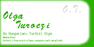 olga turoczi business card