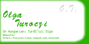 olga turoczi business card